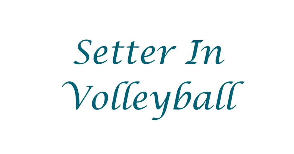 Setter In Volleyball