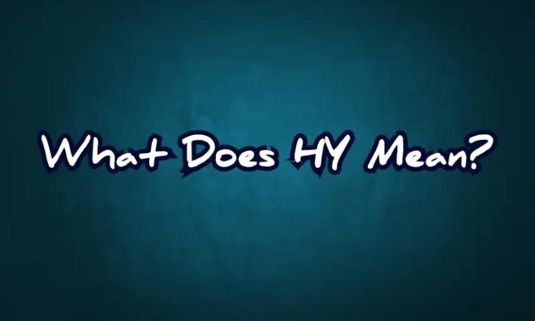 What Does HY Mean
