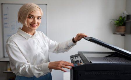 woman work office using printer 23 2149456929